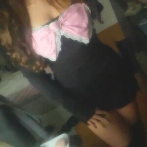 pink lace ribbon 1pice✨🌸